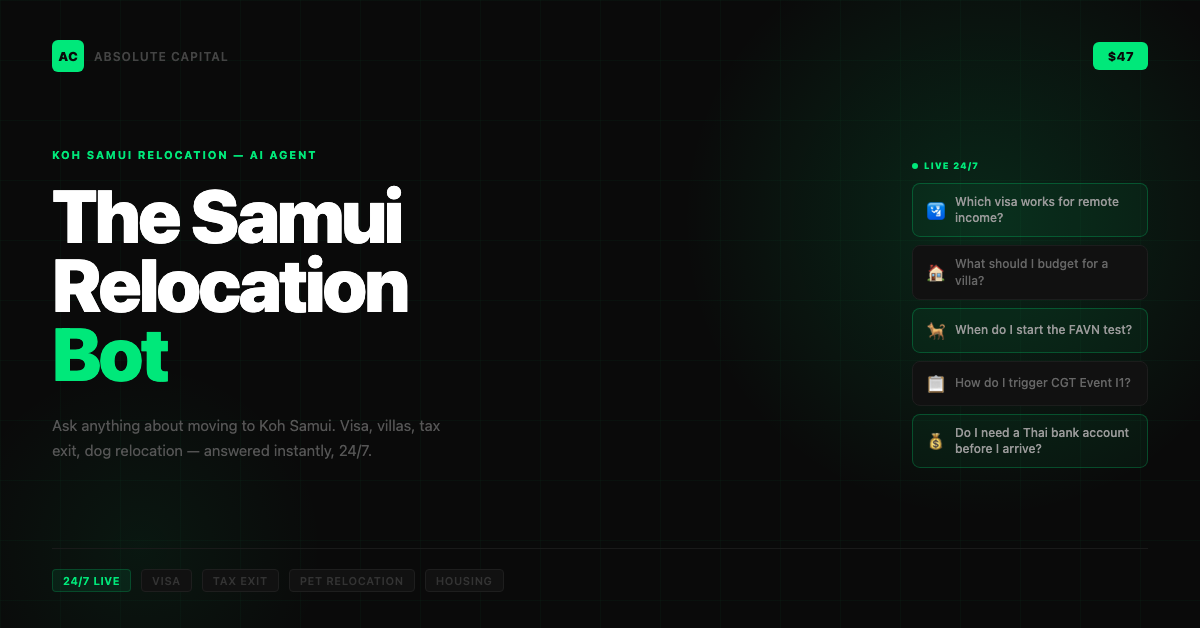 Samui Relocation Bot · Absolute Capital